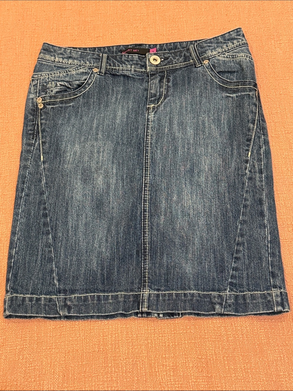 W30L19 Dark Blue Denim Pencil Skirt